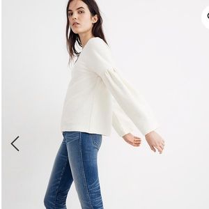 Madewell Texture & Thread Bell Sleeve Top